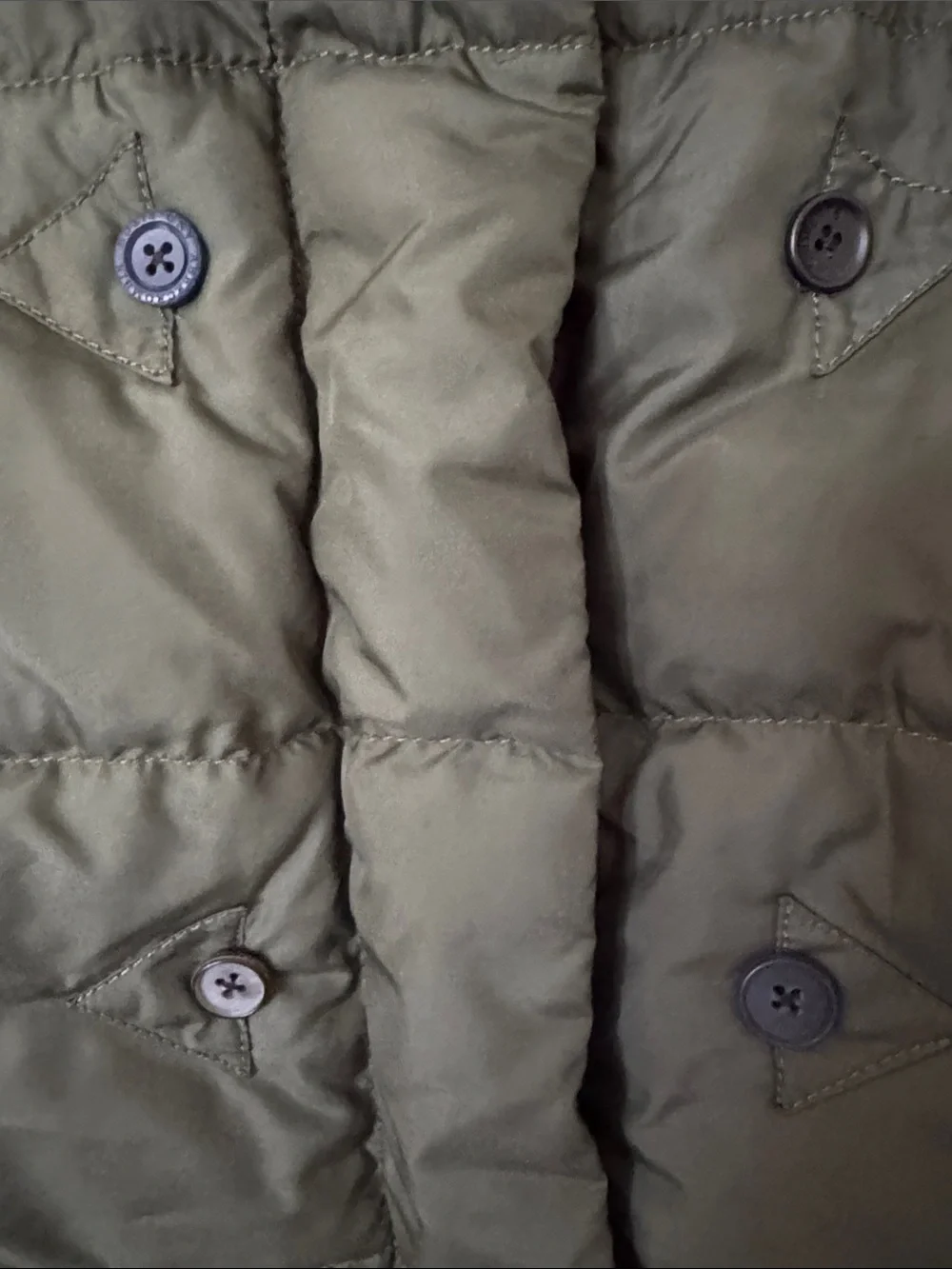 J. Crew Olive Quilted Puffer Vest